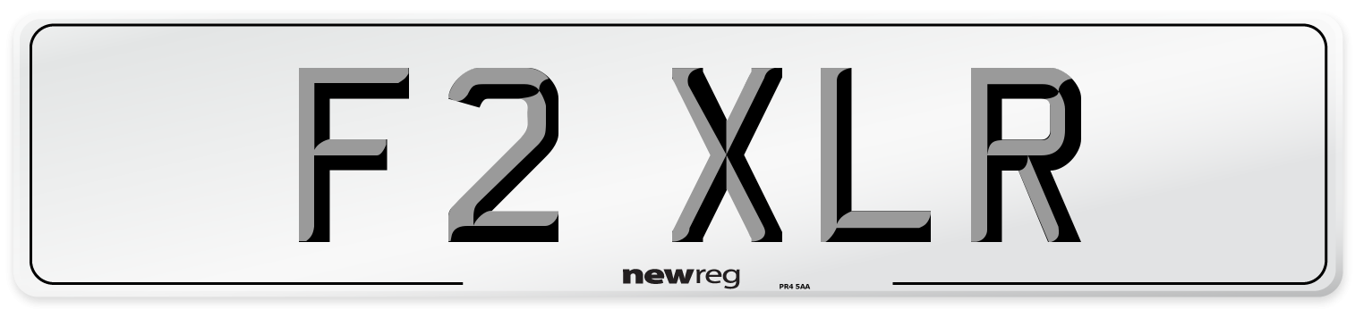 F2 XLR Number Plate from New Reg